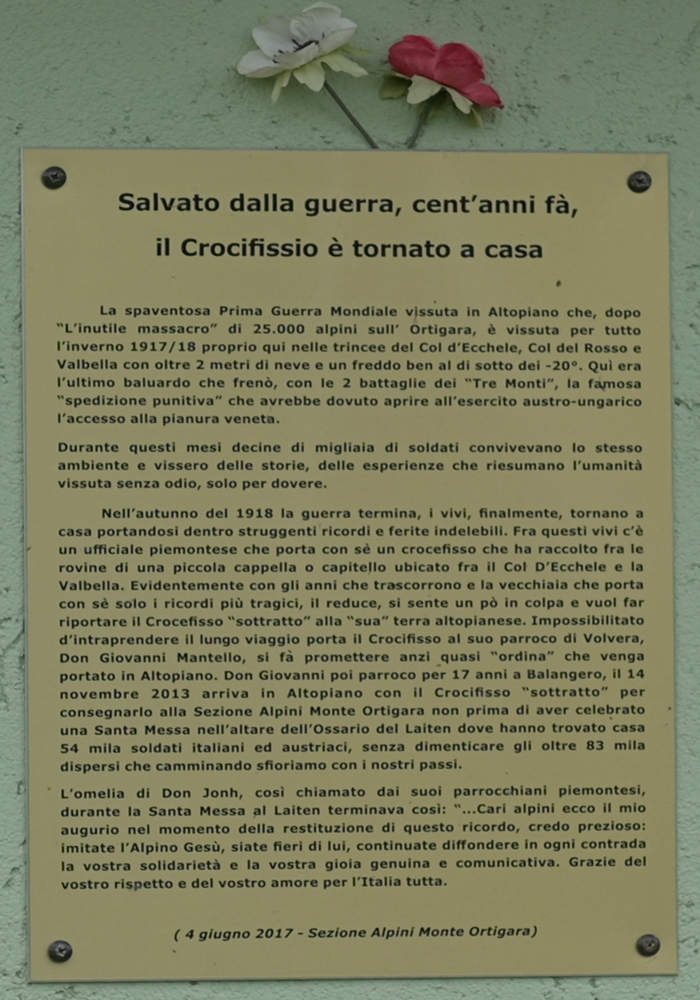 lapidi al monte Valbella di Gallio, a ricordo della Battaglia dei Tre Monti