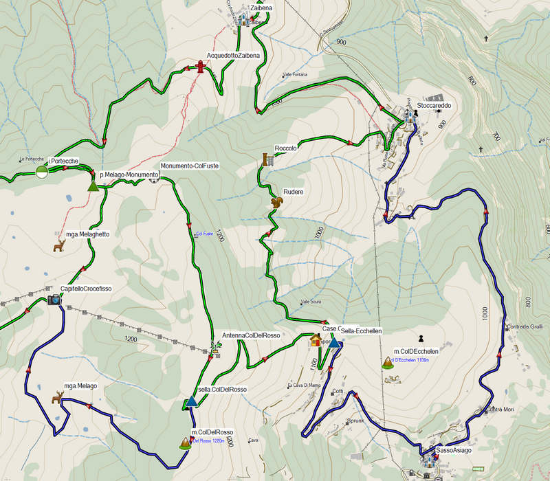 escursione Stoccareddo, Zaibena, Val Melago, Col del Rosso, Sasso di Asiago