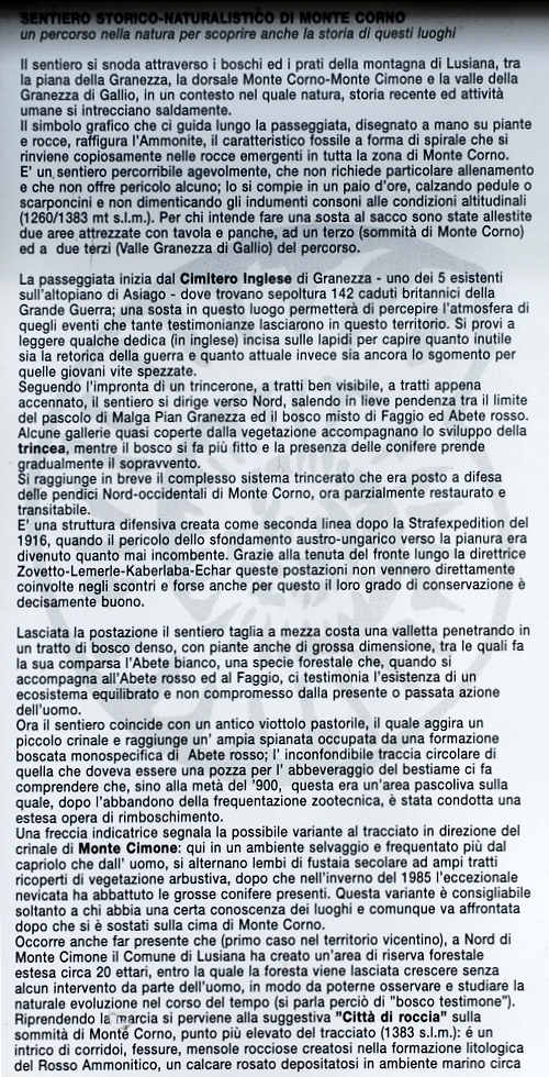 Monte Corno - Lusiana