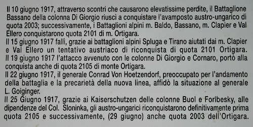 zona monumentale del monte Ortigara - altopiano di Asiago 7 Comuni