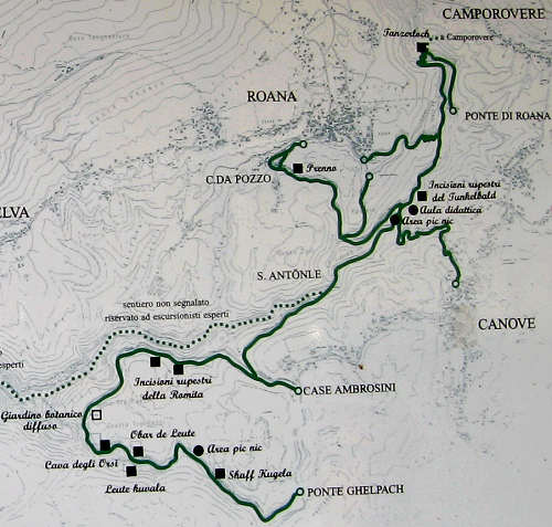 sentieri in Val d'Assa, Canove Roana