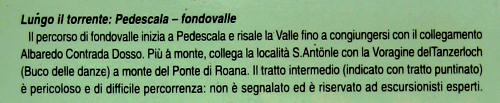 sentieri in Val d'Assa, Canove Roana
