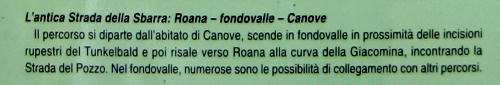 sentieri in Val d'Assa, Canove Roana