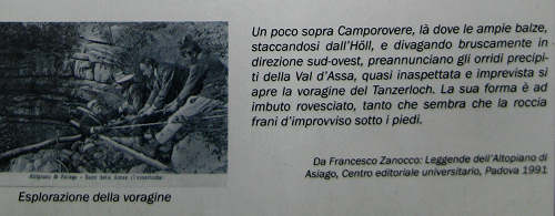 Voragine Tanzerloch a Camporovere di Roana - Val d'Assa