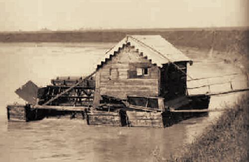 Mulino Natante sul Canale di Battaglia a fine 1800