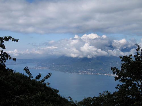 Brenzone, lago di Garda dal monte Baldo