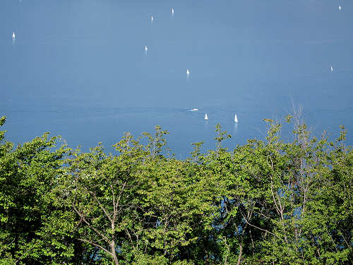 Brenzone, lago di Garda dal monte Baldo
