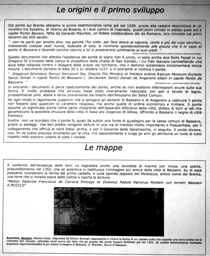 storia del Ponte Vecchio sul fiume Brenta a Bassano del Grappa