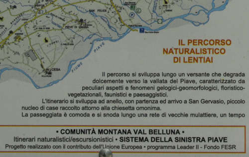sentiero natura San Gervasio - Colderù di Lentiai - Valbelluna