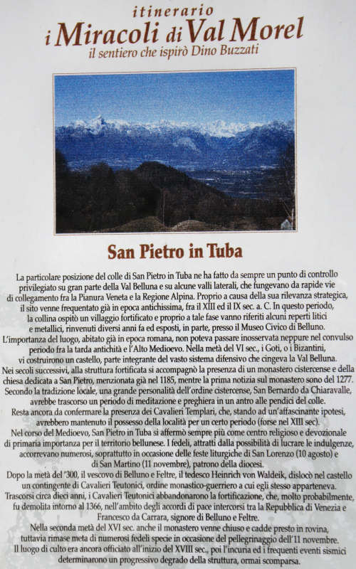 Limana, Giaon, Sentiero Buzzati, via Crucis Madonna Parè