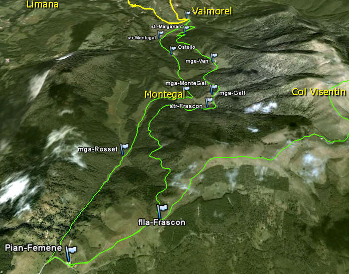 Limana Valmorel, MonteGal Pian dele Femene