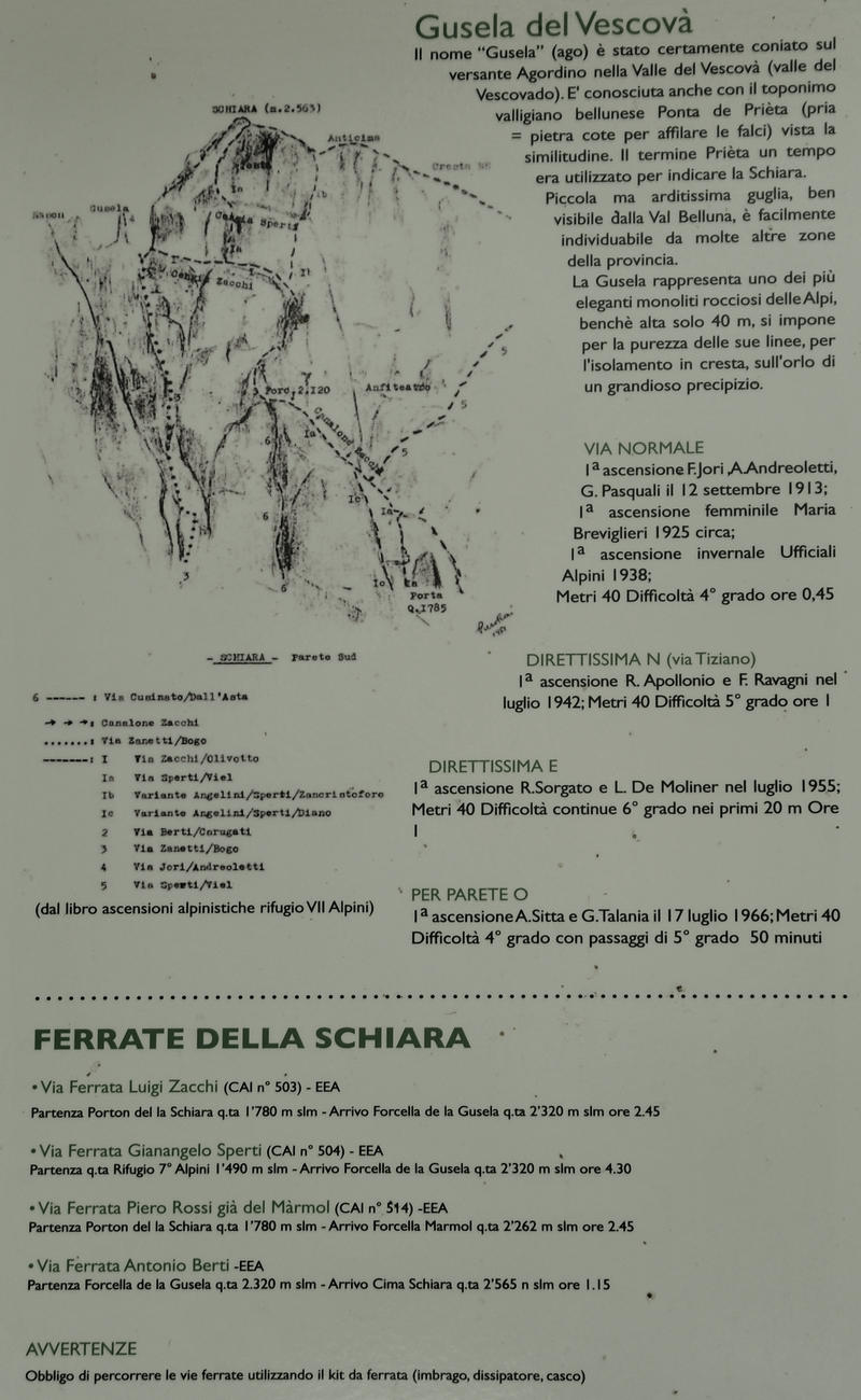 Vie e Ferrate sul monte Schiara