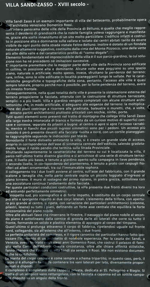 Villa Sandi Zasso a Moldoi di Sospirolo