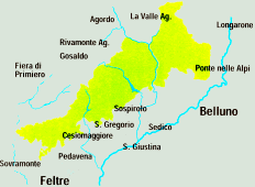 Parco Nazionale Dolomiti Bellunesi - ubicazione