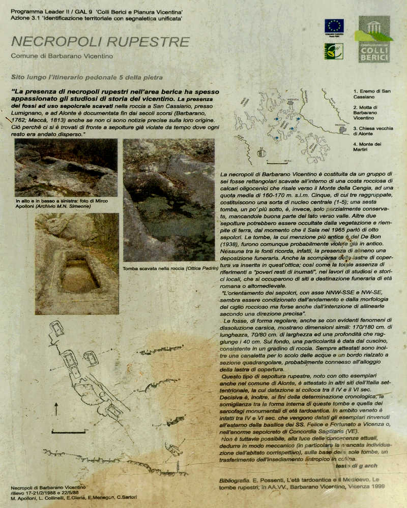 necropoli rupestre 'albi' di Barbarano