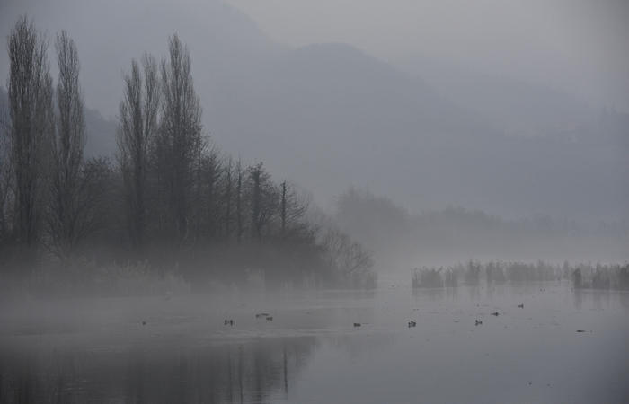 fotografie invernali sul Lago di Fimon, Arcugnano Colli Berici, Vicenza