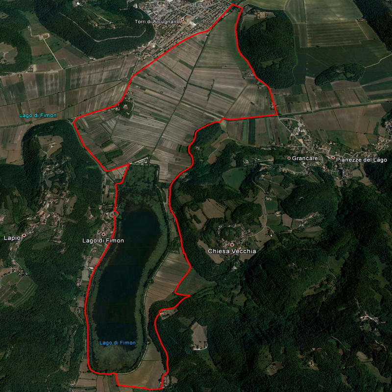 nordic walking nella Valle di Fimon ad Arcugnano - percorso n.1 Rosso