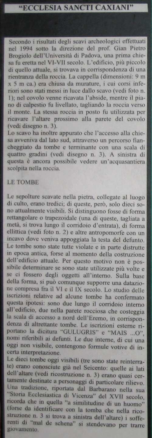 Covolo Eremo di San Cassiano a Lumignano di Longare, Riviera Berica Colli Berici