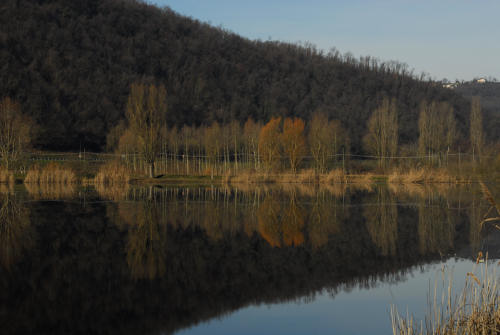 luci d'inverno al lago di Fimon, nei colli Berici
