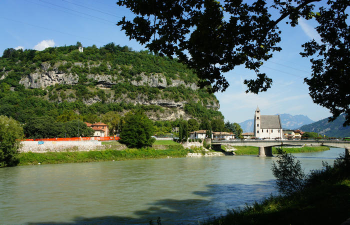 Trento - Ciclopista del Sole in Val d'Adige, tra Trento e Ala-Avio