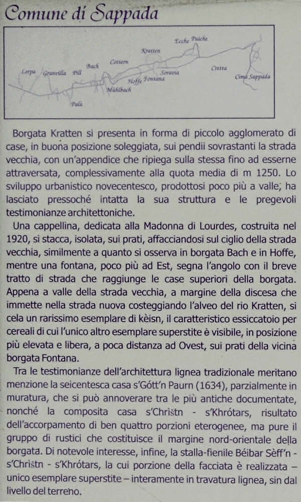 contrade e chiesette a Sappada Plodn