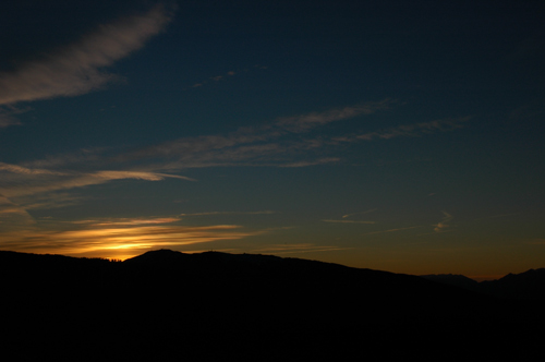 tramonto al Col Indes di Tambre d'Alpago