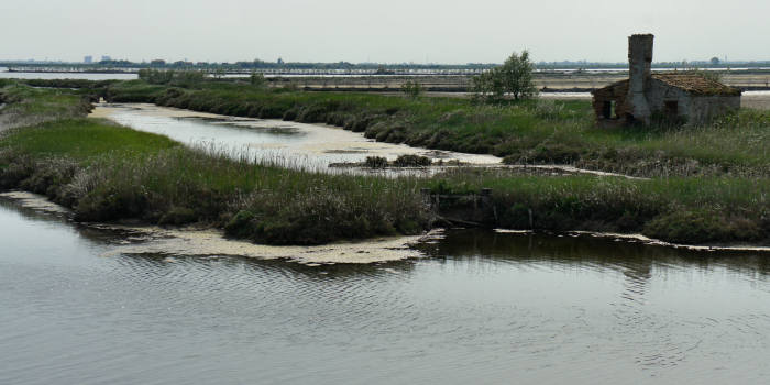 Rosolina, strada delle valli laguna di Caleri