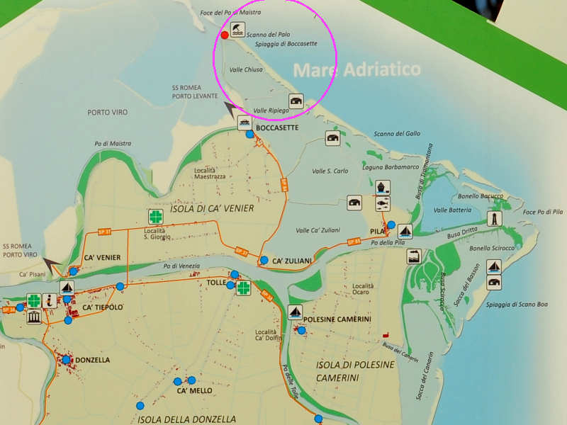 spiaggia Boccasette, foce del Po di Maistra