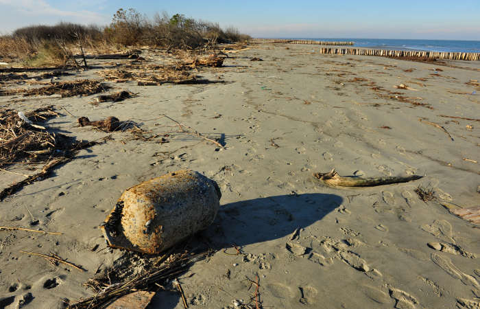 spiaggia di Boccasette alla foce del Po di Maistra, Porto Tolle
