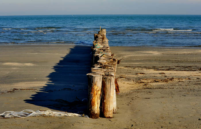 spiaggia di Boccasette alla foce del Po di Maistra, Porto Tolle
