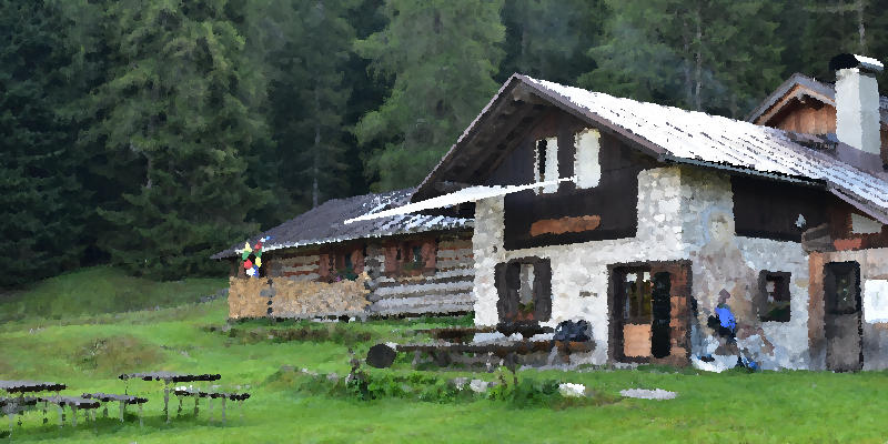 Dolomiti. rifugio Casera Bosconero