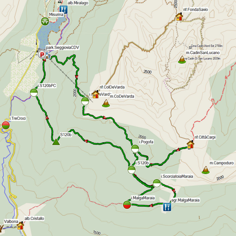 Misurina Col de Varda rif. Citta di Carpi agriturismo malga Maraia, Auronzo di Cadore Dolomiti Tre Cime di Lavaredo