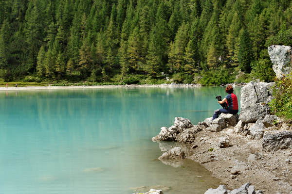 Dolomiti, sentiero passo Tre Croci rifugio Vandelli lago di Sorapiss