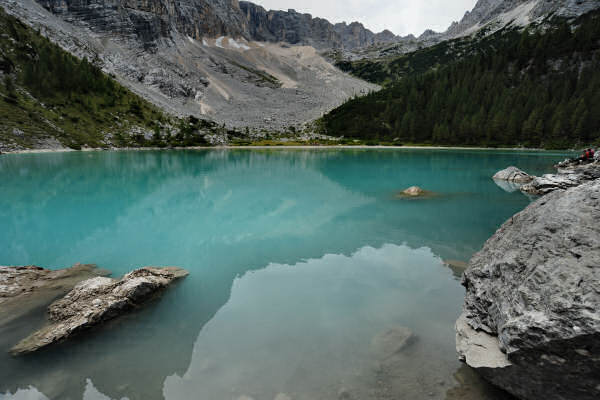 Dolomiti, sentiero passo Tre Croci rifugio Vandelli lago di Sorapiss