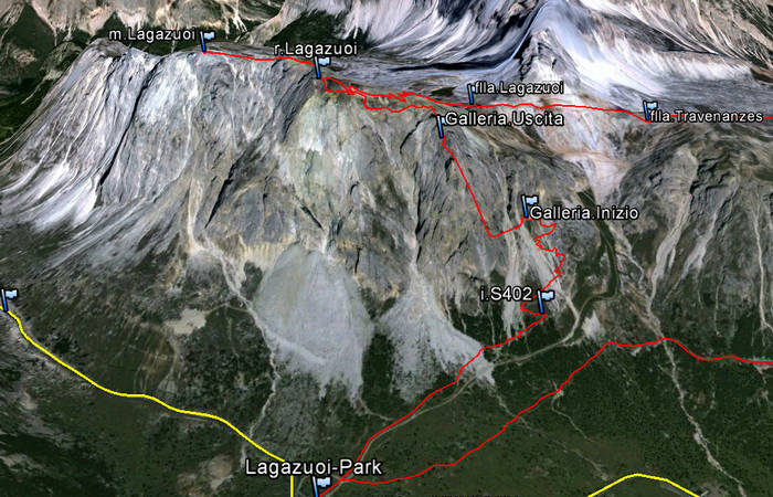 Falzarego Lagazuoi Fanis Travenanzes Col dei Bos Tofane