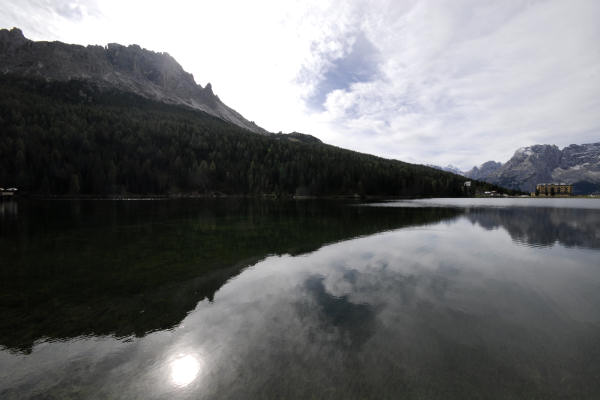 Auronzo di Cadore, lago di Misurina alle Tre Cime di Lavaredo e il Sorapiss