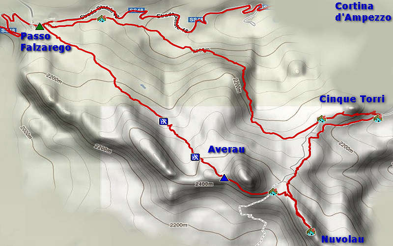 Falzarego, Averau, Nuvolau, Cinque Torri