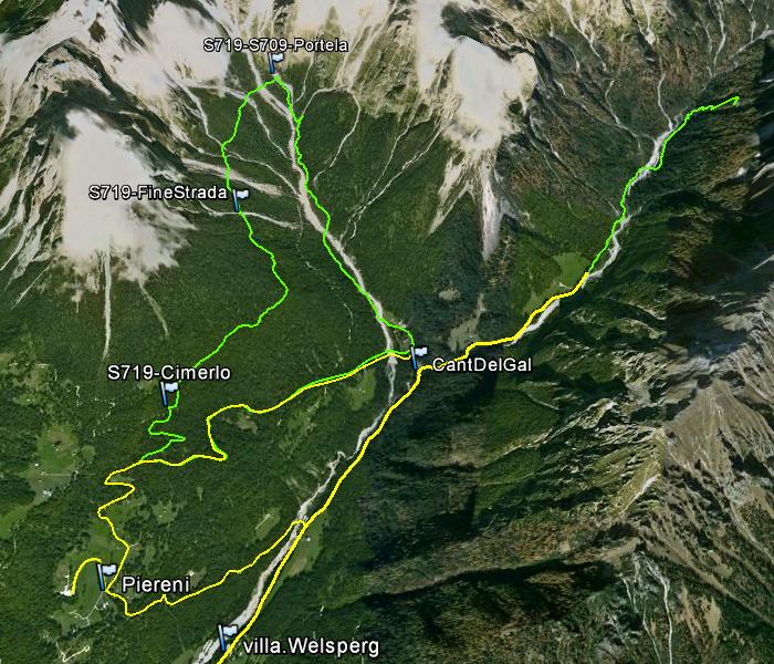 escursione Cant del Gal, Piereni, Portela val Pradidali