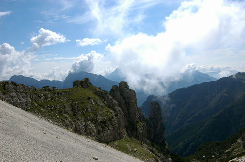 da forcella Toanella verso Longarone