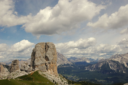 le Cinque Torri dal rifugio Scoiattoli