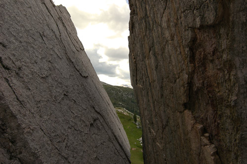 spaccatura alle Cinque Torri