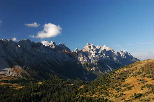 monte Rinaldo salendo al rifugio Calvi