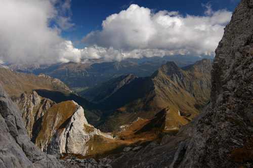 vetta Peralba verso il passo Oregone