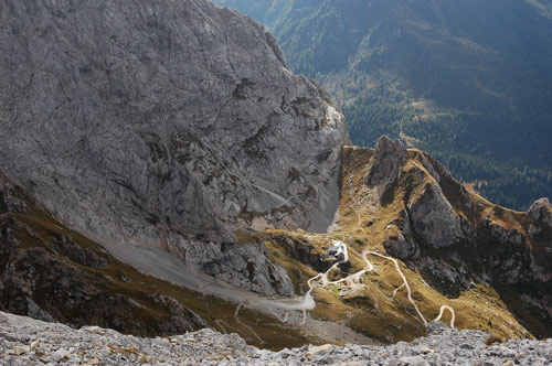 rifugio Calvi dalla vetta del Peralba