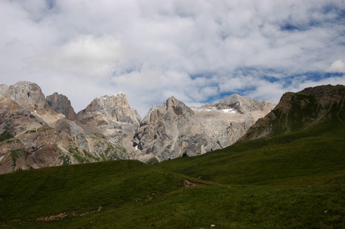 Marmolada - gruppo della Marmolada dal passo San Nicolò