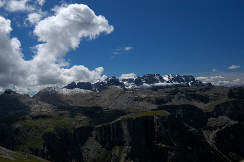 gruppo del Sella da rifugio Puez, Dolomiti