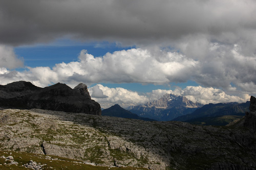 Sassongher e Civetta dalla Gardenaccia - Puez, Dolomiti