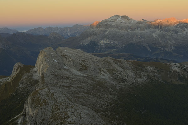 foto alba tramonto nelle Dolomiti dal Lagazuoi Piccolo