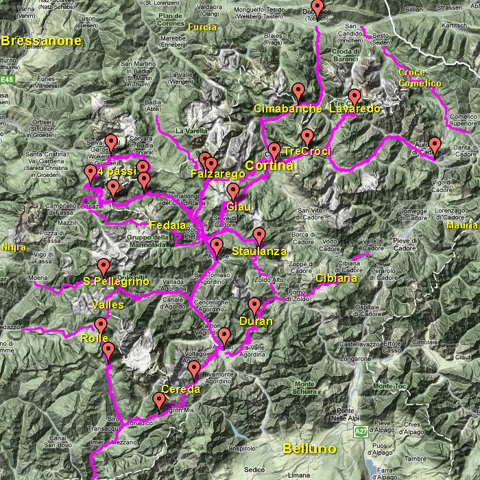 salite cicloturistiche in Dolomiti