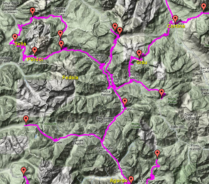 salite cicloturistiche in Dolomiti